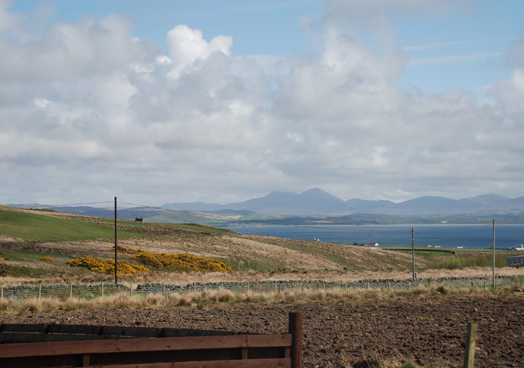 A view from An Innis holiday accommodation on Islay of The Paps of Jura